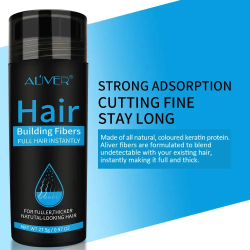 Vista 9 de ELAIMEI Fibras de cabello negro para cabello fino, fórmula natural, polvo sin perfume, negro, unisex, adultos, hombres y mujeres