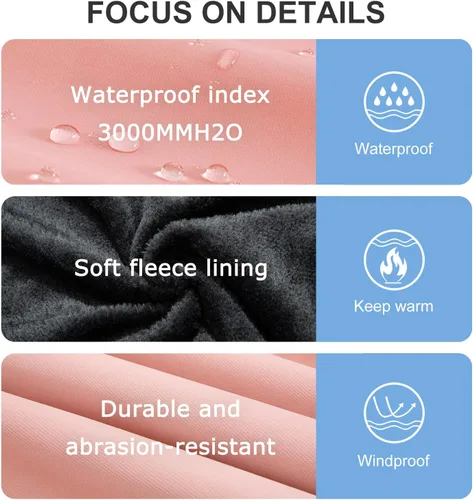 Vista 7 de FARVALUE Chaqueta de esquí impermeable para niñas, abrigo de invierno resistente al viento, abrigo de forro polar cálido para nieve, impermeables