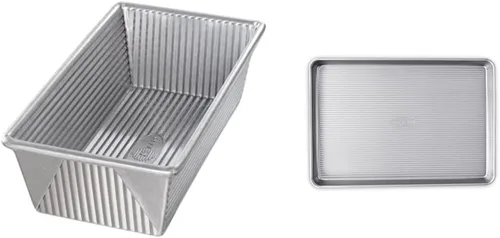 Vista 16 de Molde de aluminio USA Pan, para hacer pan de molde de 1 libra, gris