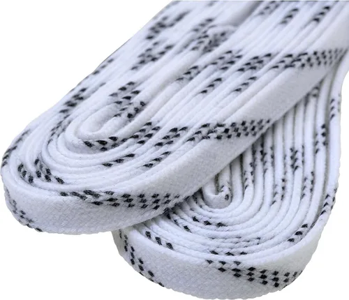 Vista 2 de A&R Sports USA - Cordones de hockey encerados, 108 pulgadas, color blanco