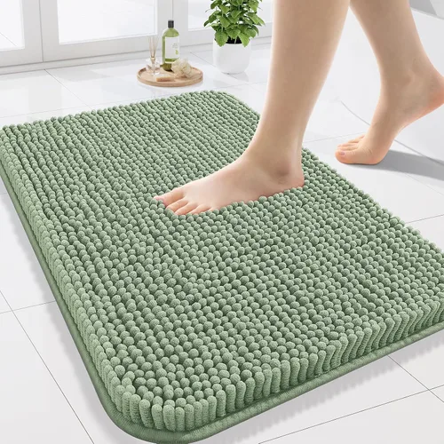 Vista 80 de Arotive Alfombras de baño de felpilla extrasuaves y absorbentes, de 24 x 16 pulgadas, lavables a máquina, parte trasera de goma antideslizante