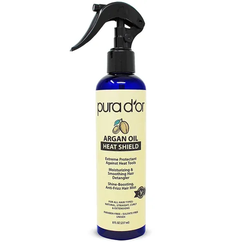 Vista 5 de PURA D'OR Juego de champú y acondicionador para terapia del cuero cabelludo (16 onzas líquidas x 2) + aceite de argán protector térmico en aerosol