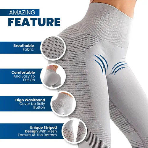 Vista 4 de Leggings de yoga de cintura alta para entrenamiento control de abdomen pantalones de yoga a prueba de sudor pantalones de yoga de nailon y elastano