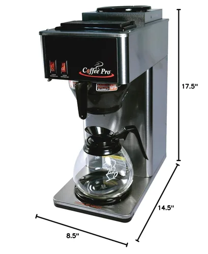 Vista 2 de Coffee Pro Cervecera comercial de dos quemadores