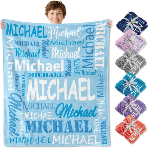 Vista 17 de Corissy envía al día siguiente, mantas personalizadas y cobijas personalizadas con nombre, manta de franela personalizada para niños, regalos