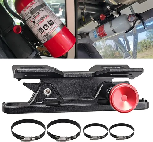 Vista 8 de Kit de montaje para extintor de incendios UTV, barra de rollo ajustable de 1 a 2 pulgadas