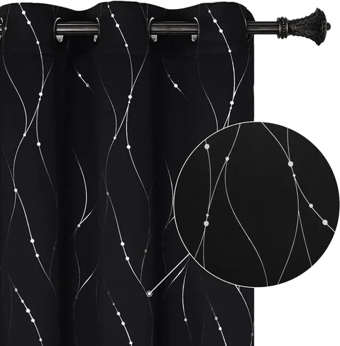 Vista 52 de BUHUA - Paneles de cortinas opacas para sala de estar, cortinas grises con aislamiento térmico, cortinas de ventana para dormitorio - 72 pulgadas