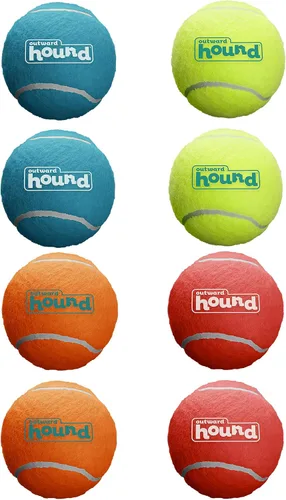 Vista 9 de Outward Hound Tennis Maze Craze - Juguete interactivo chillador para perros, azul