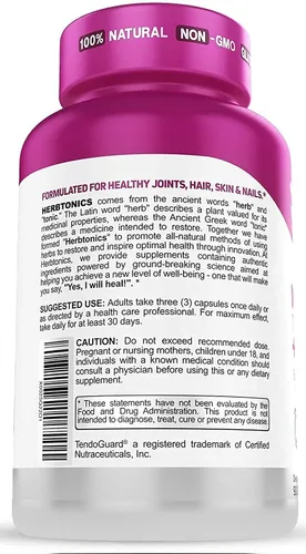 Vista 7 de Herbtonics Gomitas de colágeno múltiple con cápsulas de colágeno múltiple tipo I, II, III, V y X, péptidos de proteínas y complejo de órganos