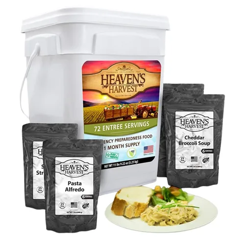 Vista 9 de Heaven’s Harvest Kit de Alimentos Familiares de 25 Años — Suministro de Alimentos de Emergencia. Kit de Alimentos de Supervivencia Liofilizados +