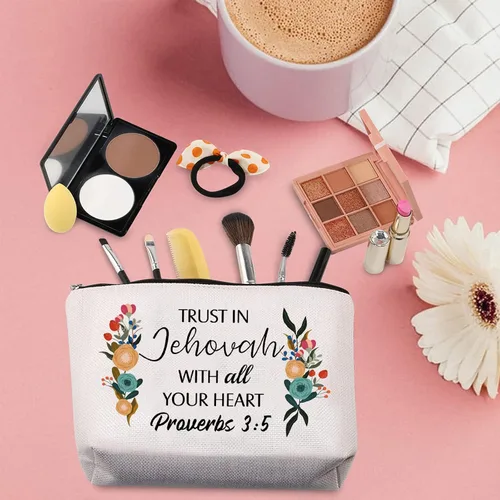 Vista 5 de TSOTMO Pioneer Gifts Pioneer - Neceser cosmético con cremallera para mujeres, regalo de vida pionera, el mejor regalo para la vida (Proverbios 3:5)