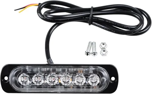 Vista 9 de CORP Set ámbar de 30 pulgadas 56 LED techo superior y 8 x 6 LED ultra delgado emergencia advertencia peligro advertencia barra de luz estroboscópica