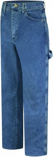 Vista 4 de Bulwark - Dungaree de mezclilla prelavado para hombre, resistente al fuego, 14.75 onzas