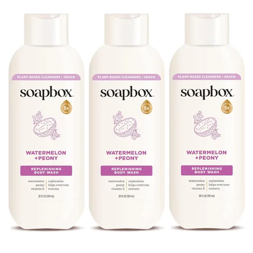Vista 11 de Soapbox Gel de baño, coco + bayas de Goji para mujeres, hombres, vegano + jabón hidratante rico en antioxidantes con manteca de karité, péptidos