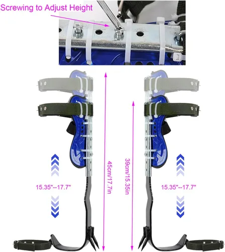 Vista 4 de Tree Climbing Spikes, Tree Climbing Gear with Non-Slip Pedal, Adjustable Tree Climbing Tool Set