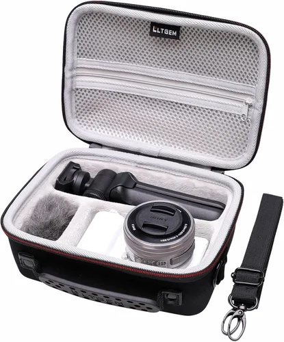 Vista 10 de LTGEM - Funda para cámara compatible con cámara Sony Alpha ZV-E10 / ZV-1F / ZV-1 / ZV-1 II con correa para el hombro LTGEM, compatible con kit
