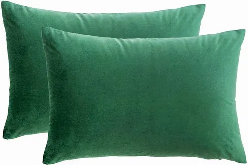 Vista 10 de RainRoad Fundas de Almohadas Decorativas Negras Juego de 2 de Terciopelo Suave 18x18 Pulgadas para Sofá Cama (Negro, 18" x 18"(Paquete de 2))