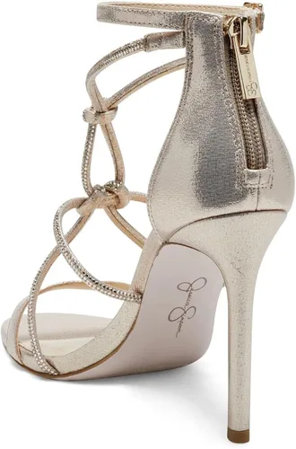 Vista 3 de Jessica Simpson Josy Gem Sandalias de tacón de aguja con correa de tobillo verde