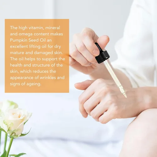 Vista 3 de Aceite de semilla de calabaza para el crecimiento del cabello, puro y natural, prensado en frío, hidratante y reparador de cabello seco y dañado