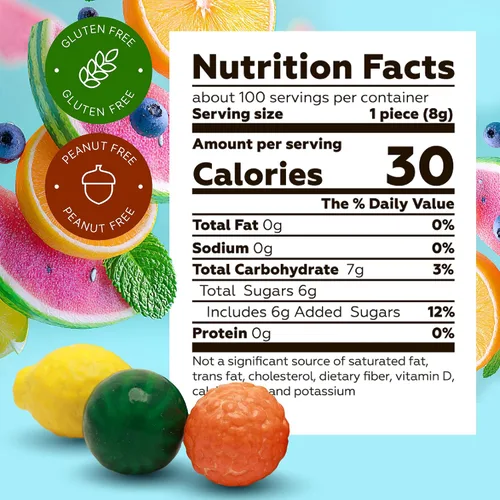 Vista 2 de Seedlings Gumballs para Niños - 1.7lb Goma Original Seedling - Bolas de Chicle con Forma de Fruta - Chicle Globo para Niños - Bolas de Chicle