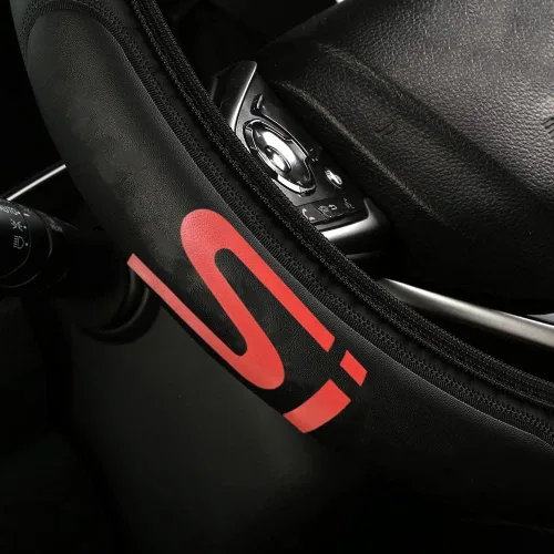 Vista 3 de Funda de cuero para volante compatible con Civic si Universal Size (SI)