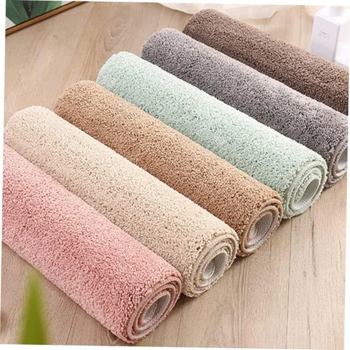 Vista 3 de Luxshiny Alfombra de baño, antideslizante, resistente al deslizamiento, alfombra de felpa para baño, alfombra de pasillo de baño, alfombra de Verde