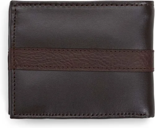 Vista 2 de Tommy Hilfiger Billetera plegable delgada de cuero para hombre con bolsillo para monedas