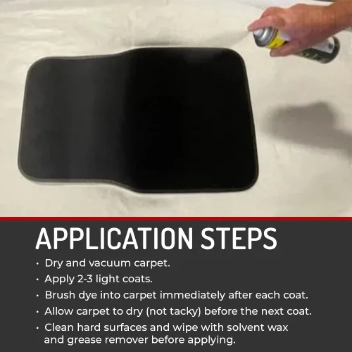 Vista 6 de HI-TECH Lata Grande de Tinte en Aerosol Negro – 443 g Restaurador Permanente para Alfombra, Vinilo, Tela y Tapicería – Color Permanente, No se
