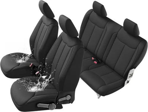 Vista 12 de GIANT PANDA Fundas de asiento de neopreno para Jeep Wrangler TJ (2003-2006), fundas de asiento impermeables de neopreno, acolchadas de espuma