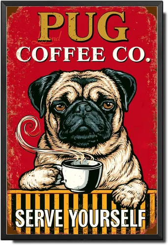 Vista 45 de Lygond Letrero de metal con texto en inglés «Bear That's What I Do I Drink Coffee I Hate People and I Know Things», decoración de invernadero
