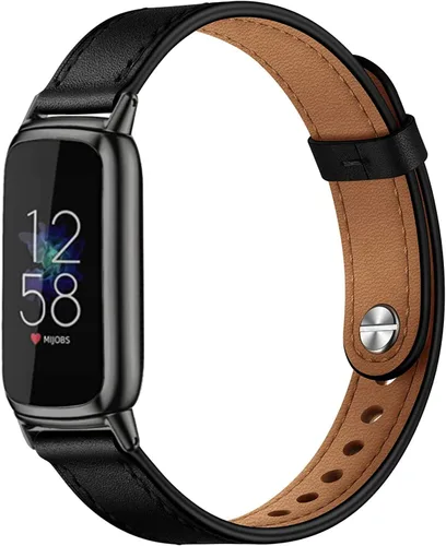 Vista 8 de Bandas de cuero elegantes y delgadas compatibles para Fitbit Luxe, correa de muñeca, pulsera suave de reemplazo para Fitbit Luxe Fitness and