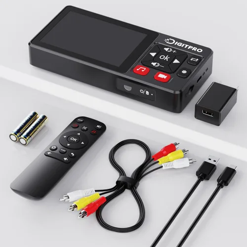 Vista 7 de Convertidor VHS a Digital 2.0, video HD a grabadora de convertidor digital con control remoto, convertir grabación de audio de video analógico