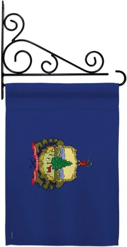 Vista 5 de Vermont Burlap Garden Flag Americana States USA American Territories Republic Country Particular Area Small Decorative Gift Yard House Banner