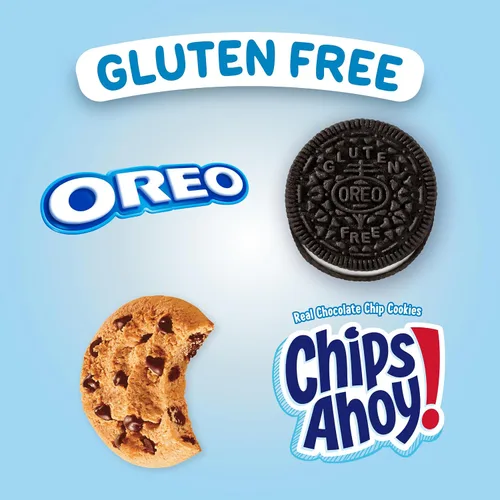 Vista 3 de OREO Galletas Sándwich de Chocolate y CHIPS AHOY! Galletas con Chispas de Chocolate Sin Gluten Paquete Variado de Galletas, 20 Paquetes de Snacks