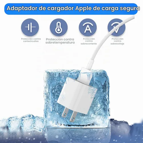 Vista 2 de Cargador de iPhone, [Certificado MFi] Paquete de 2 adaptadores USB de bloque de cargador de pared USB a cable Lightning cable de carga rápida