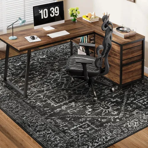Vista 12 de Tapete para Silla para Pisos Duros, QQpony 48"x36" Tapete para Silla de Oficina para Superficie Dura, Alfombra de Área para Sala de Estar, Tapete