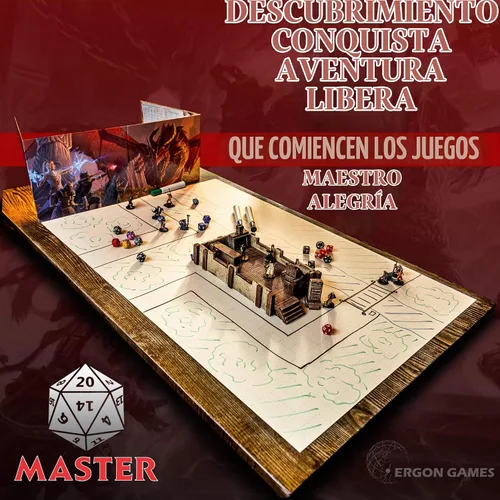 Vista 6 de Alfombrilla de silicona para rejilla de batalla para TTRPG Pergamino 2' x 3' Dungeon Master Mat. Para usar con marcadores de borrado en seco.