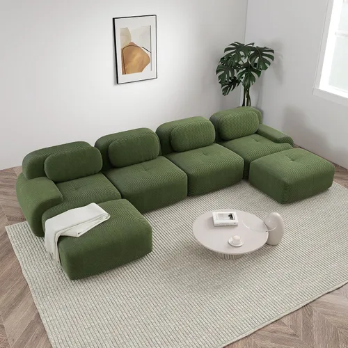 Vista 77 de Sofá sin hueso de 82 pulgadas, cómodo sofá cama de dos plazas, sofá comprimido con asiento profundo, sofá nube de pana para sala de estar