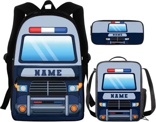 Vista 172 de FOR U DESIGNS Fuego baloncesto impreso niños escuela mochilas viaje mochila libro bolsa