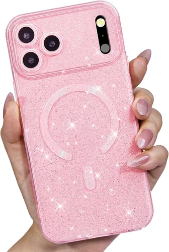 Vista 88 de LoeoeL Funda para iPhone 12 con Purpurina Compatible con Magsafe, Femenina Linda Brillante Magnética Mag Safe Bonita Funda para Teléfono