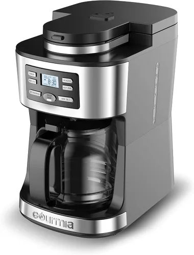 Vista 2 de Gourmia Máquina de café digital 12Cup FullyAutomatic Cafetera grande integrada CoffeeGrinder, olla, filtro de café de malla de acero inoxidable 4