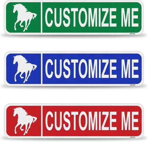 Vista 12 de Street Signs - Letreros personalizados con diseño de oso Diseña tu letrero de calle personalizado con color, símbolo de animal, fuente, palabras