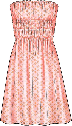 Vista 5 de McCall's Patterns McCall's Learn - Vestido de manga larga para mujer, sin mangas, corto, patrón de costura 12-20, color blanco