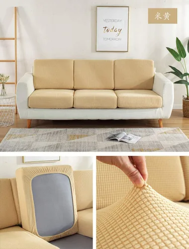 Vista 3 de Cojín protector para sala de estar, protege la funda de cojín del sofá, protector de cojín de sofá de alta elasticidad, funda de asiento de sofá