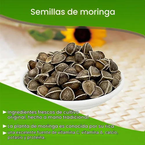 Vista 3 de Semillas de moringa prémium de 1 libra, moringa oleifera 100% natural, Malunggay, semillas de árbol de baquetas de India, superalimentos