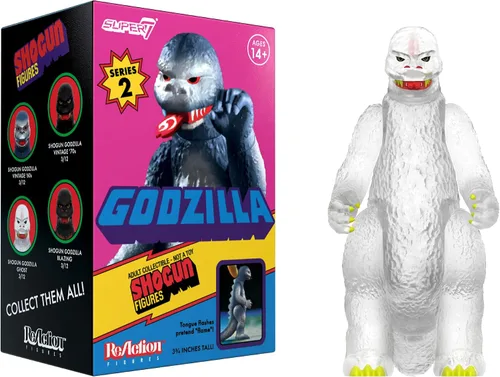 Vista 4 de Super7 Toho Shogun Godzilla Caja Ciega Figuras de Reacción Planas - (Paquete de 12) 3.75" Figuras de Acción Toho Godzilla Coleccionables de Monstruo