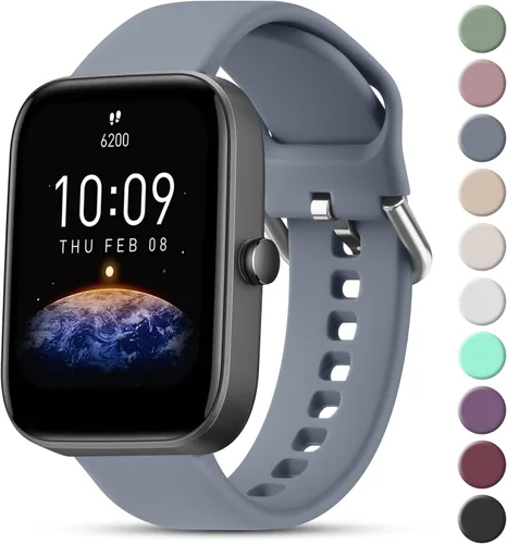 Vista 30 de Vanjua Bandas para Amazfit Active 2 / Bip 3 / 3 Pro Band mujeres hombres, Bip U Pro / Bip / Lite / S / S lite / U, correa de repuesto de silicona