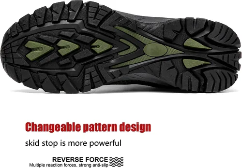 Vista 37 de ulogu Zapatos de senderismo impermeables para hombres y mujeres, cómodos, ligeros, antideslizantes, para caminar todo el día, para trabajar y caminar