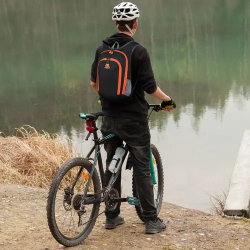 Vista 7 de Esup Mochila de senderismo pequeña de 15 L plegable y ligera mochila de viaje para mujeres y hombres (negro)