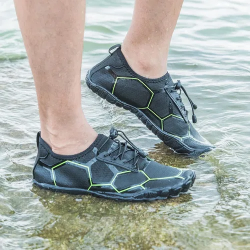 Vista 7 de YESMOLA Mens Water Shoes Beach Barefoot Shoes Wide Toe Five Finger Swim Aqua Shoes for Pool Fishing River Surfing